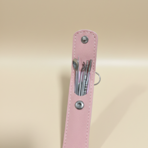 6-Piece Stainless Steel Ear Pick Set with Portable Leather Storage Pouch – Professional Ear Wax Removal Kit, Precision Ear Cleaning Tools for Safe & Hygienic Ear Care