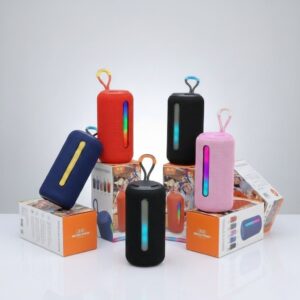 BS-09 Portable Wireless Speaker with RGB Lighting and Integrated Carry Loop