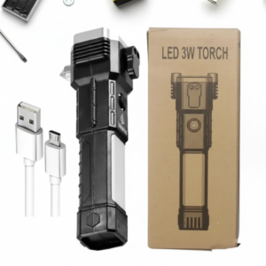 3W High-Power LED Tactical Flashlight – Ultra-Bright Long-Range Portable Handheld Torch for Outdoor Adventures, Camping, Security, and Emergency Situations